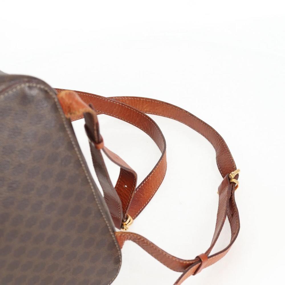 CELINE Macadam Canvas Backpack PVC Leather Brown Gold Auth 133049 - Picture 15 of 16